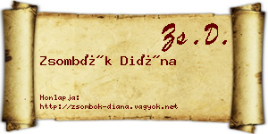 Zsombók Diána névjegykártya